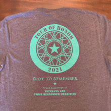 Load image into Gallery viewer, Shirt 2021, sea green on blue heather