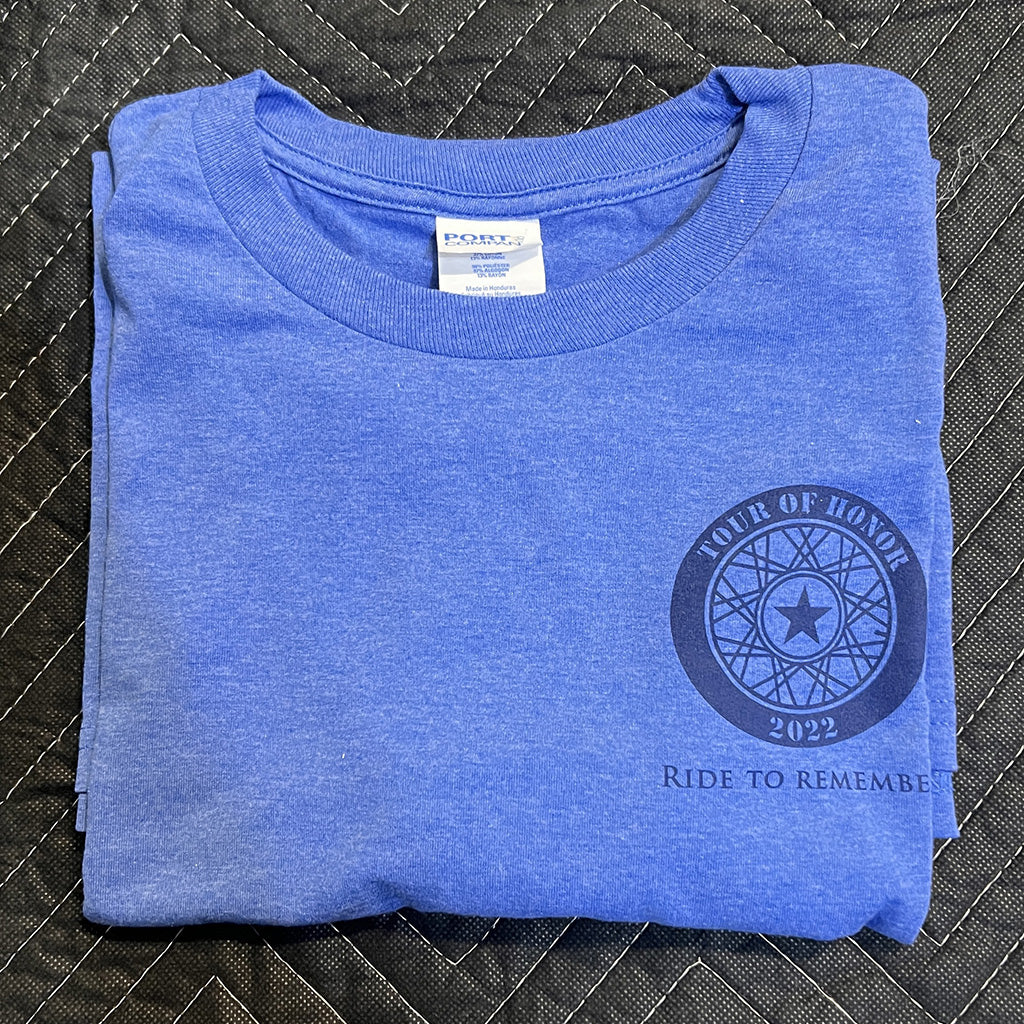 Shirt 2022, dark blue on blue