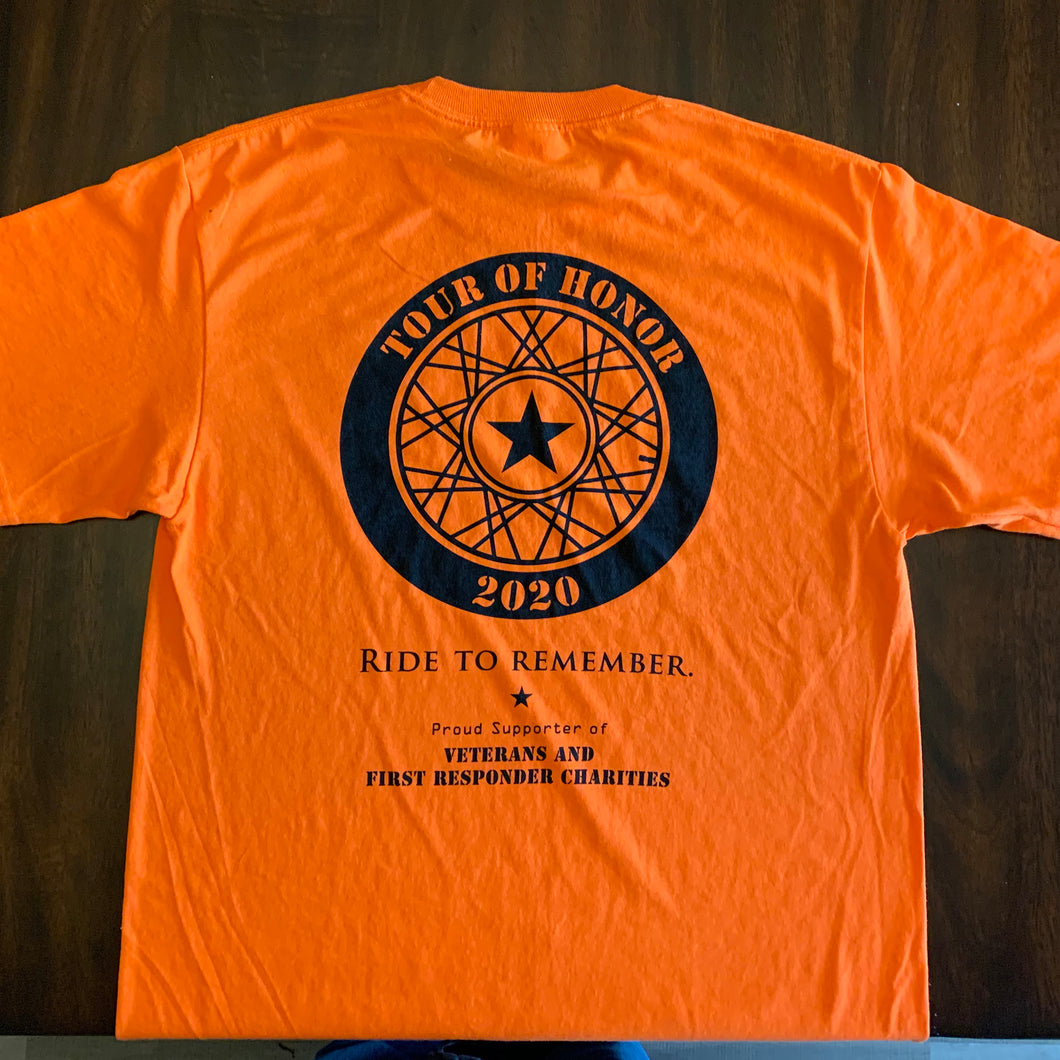 Shirt 2020, black on orange